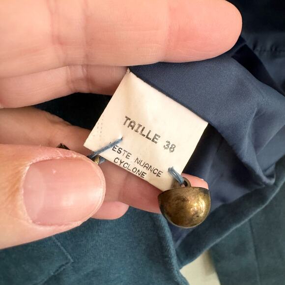 Yumi Mazao Jacket Womens 38 M Wool Career Military Business 2 Button Blazer Blue - Picture 9 of 10